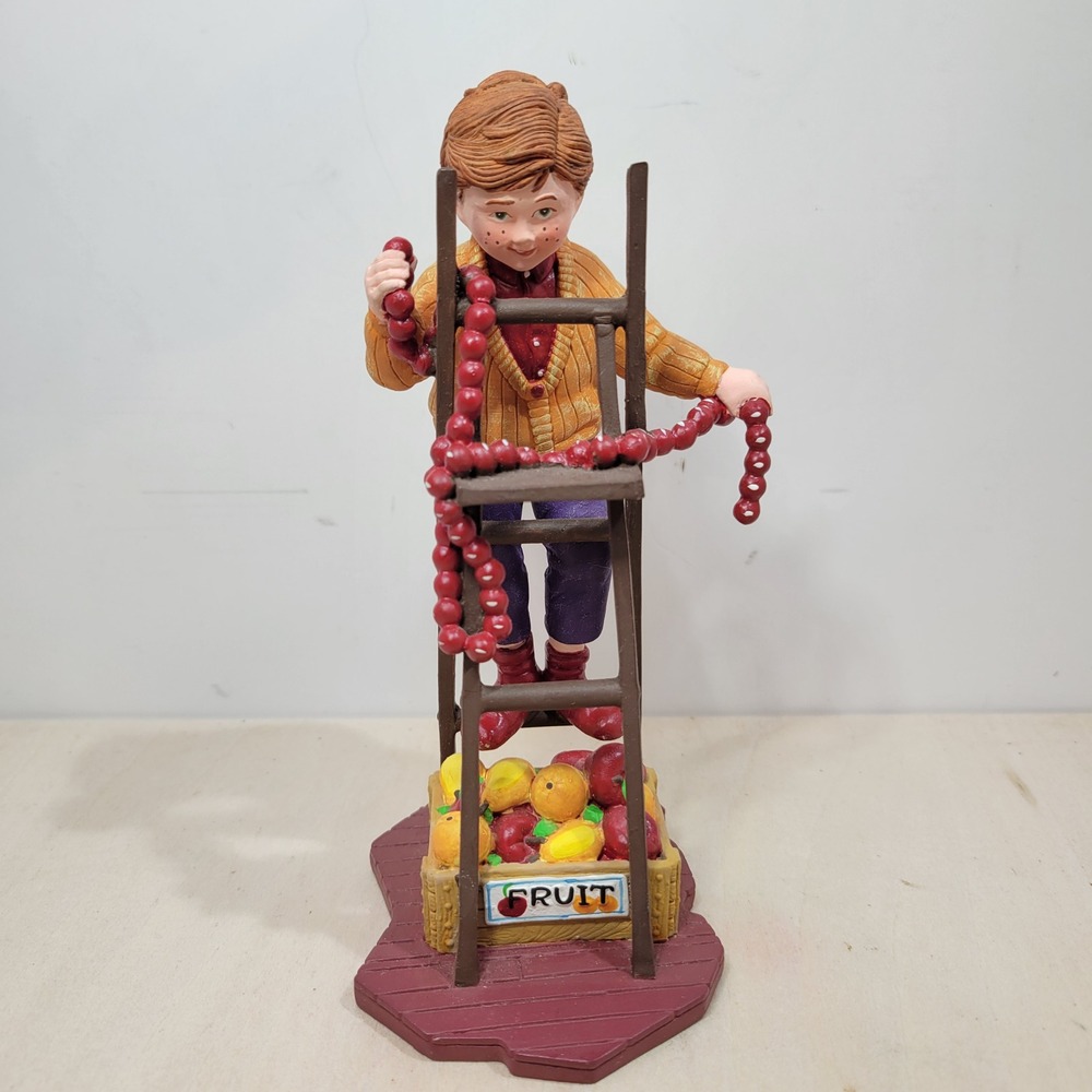 Department 56 Gilbert Hangs the Garland Figurine‎ Boy Ladder Fruit